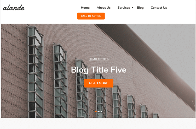 Alande – Blog Listing HubSpot Theme