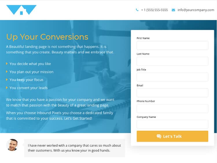 Classic Landing Page HubSpot Template