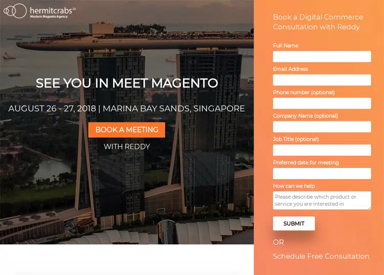 Event Meeting - Landing page HubSpot Template