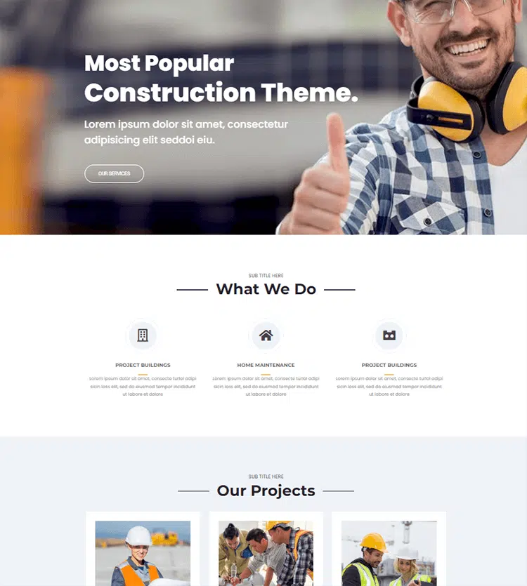 HT Mega - Elementor Templates For Construction Website