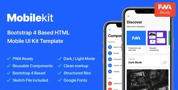 Mobilekit - Bootstrap 4 Based HTML Template