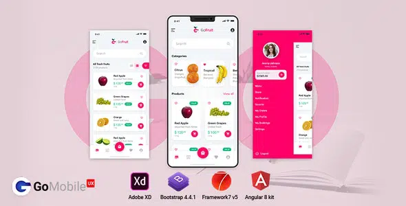 GoMobileUX Multipurpose HTML Template - Bootstrap Framework 7 Angular 8 kit