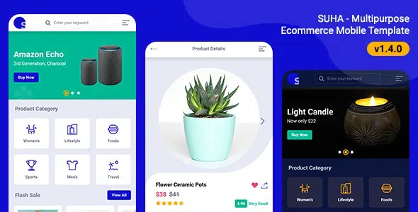 Suha - Multipurpose Ecommerce Mobile HTML Template