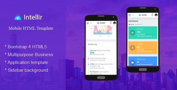 Intellir - Bootstrap 4x Mobile HTML Template