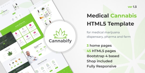 Cannabify - Medical Marijuana Dispensary HTML Bootstrap Template