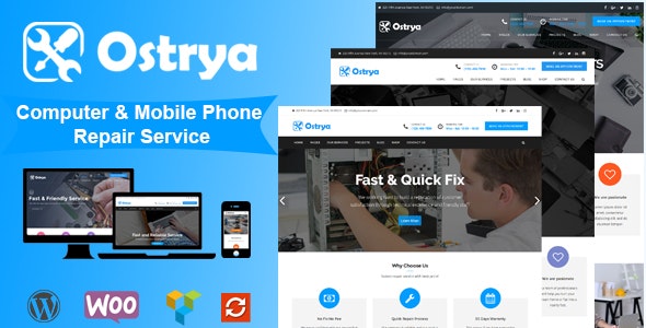 Ostrya – Computer Repair & Mobile Phone Repair Service WordPress Theme
