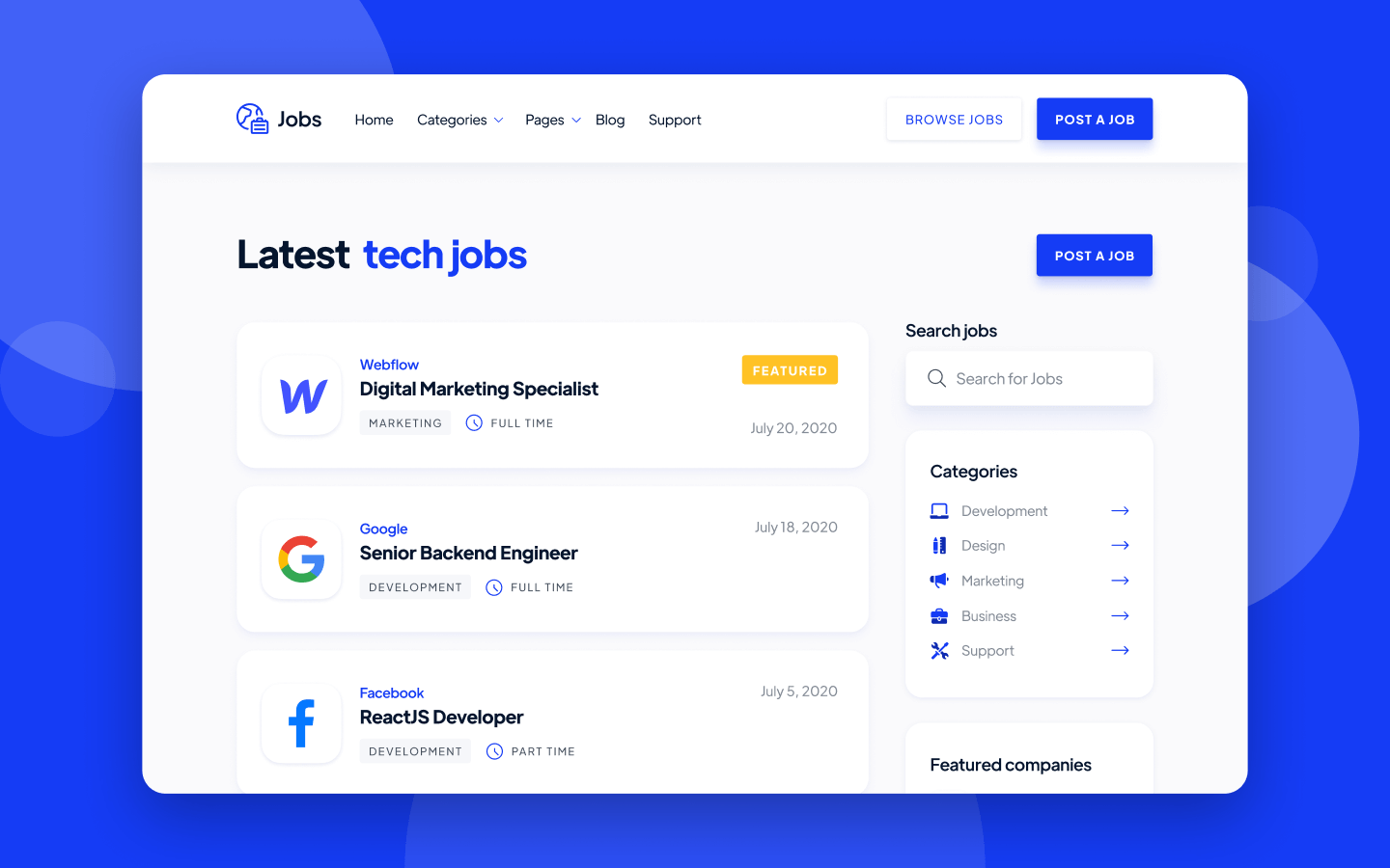 Jobs - Recruitment Webflow Template