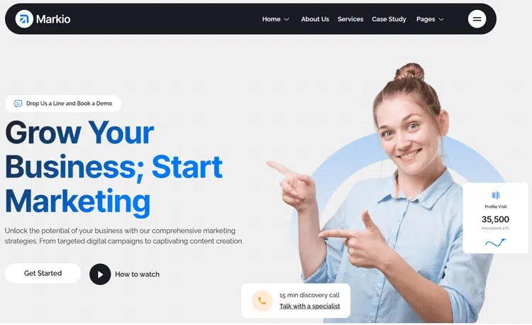 Markio - Digital Marketing Agency Website Template