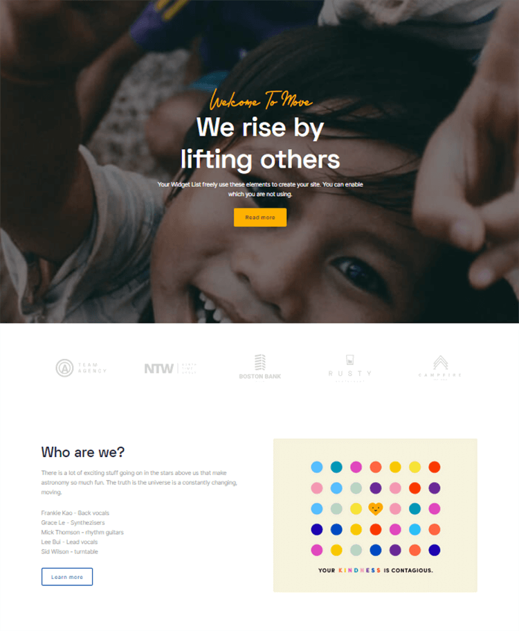 Elementor Charity Templates by Move Addons