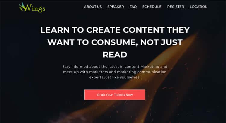 Multi-tab Event HubSpot Landing Page Template