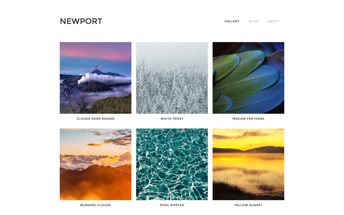 Newport - Photography Website Template