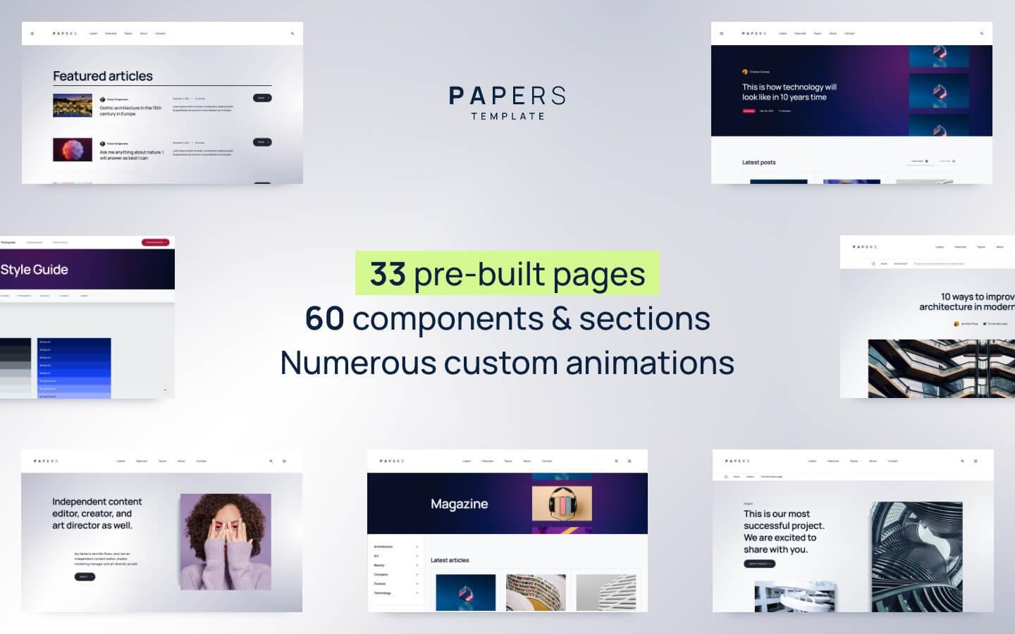 Papers - Blog Webflow Template 