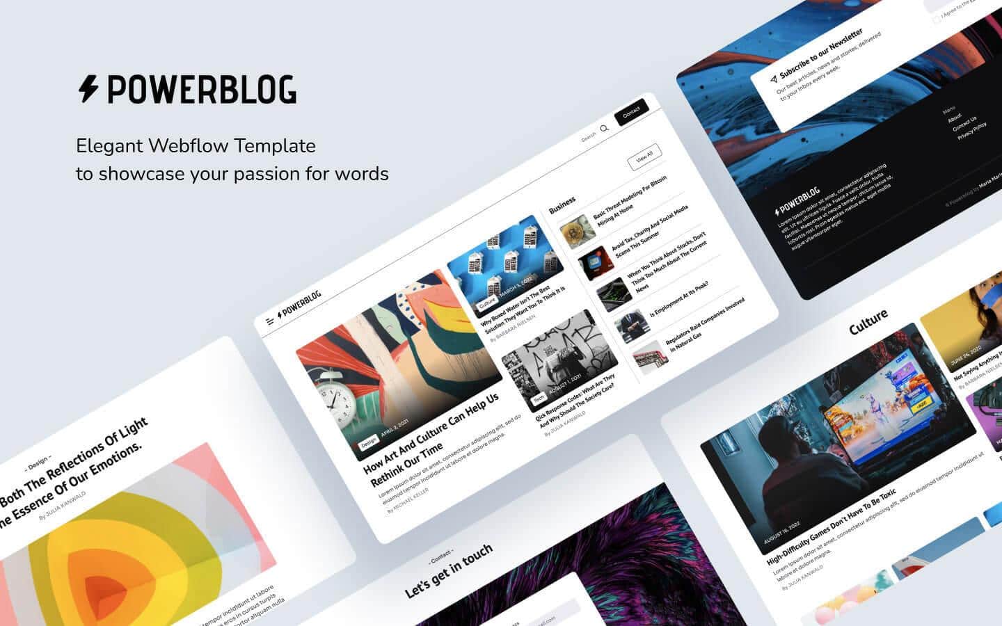 Powerblog - News Webflow Template