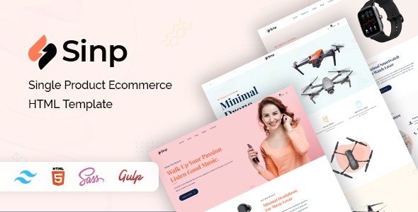 Sinp – Single Product Ecommerce HTML Template