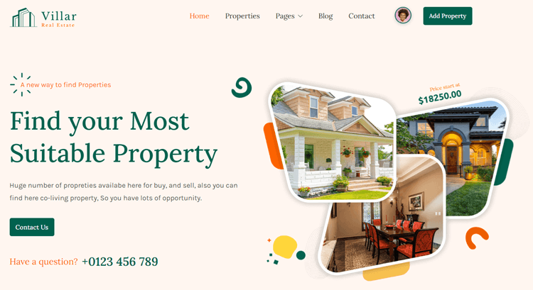 Villar - Real Estate Website Template