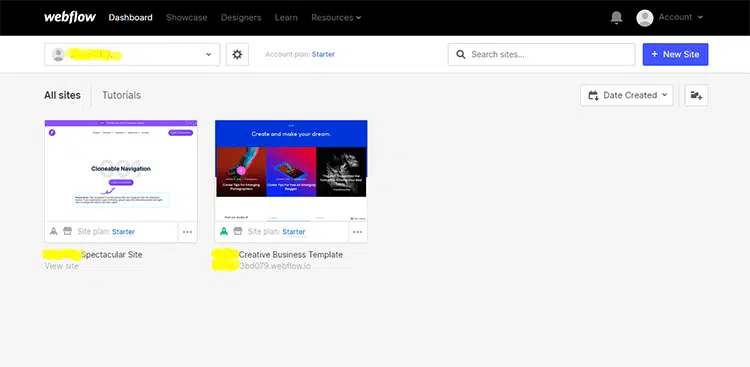 Webflow Dashboard