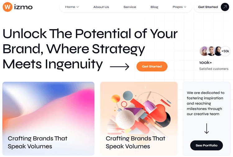 Wizmo - Branding Agency Website Template