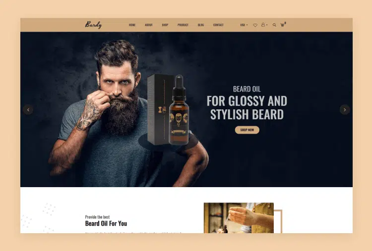Bardy - Beard Oil Shopify Theme