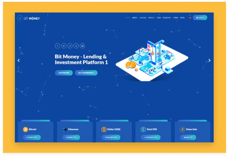 Bit Money - React Bitcoin Template