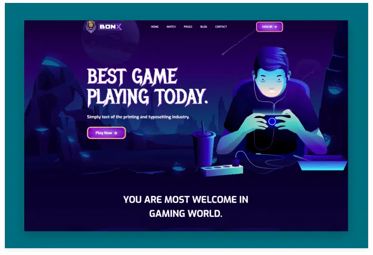 Bonx - React JS Gaming Website Template with Gatsby