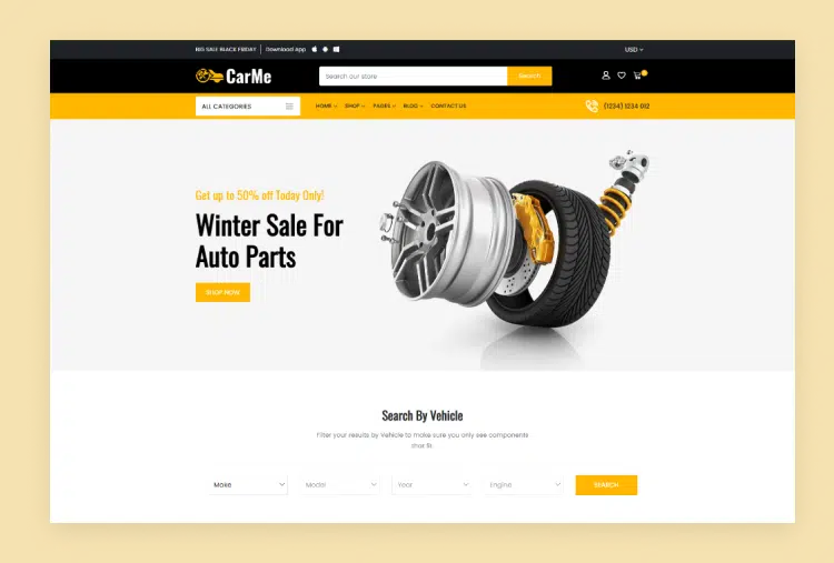 Carme - Auto Parts & Car Accessories Shopify Theme