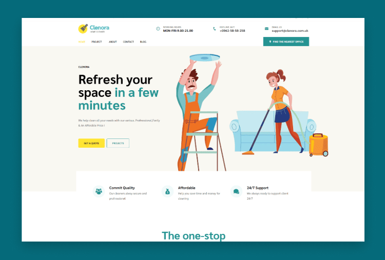 Clenora – Cleaning Services Bootstrap 5 Template
