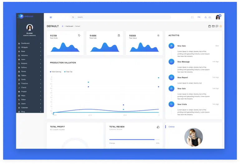 Endless - React Admin Template