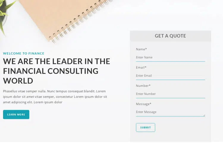 Finance - Landing Page HubSpot Template