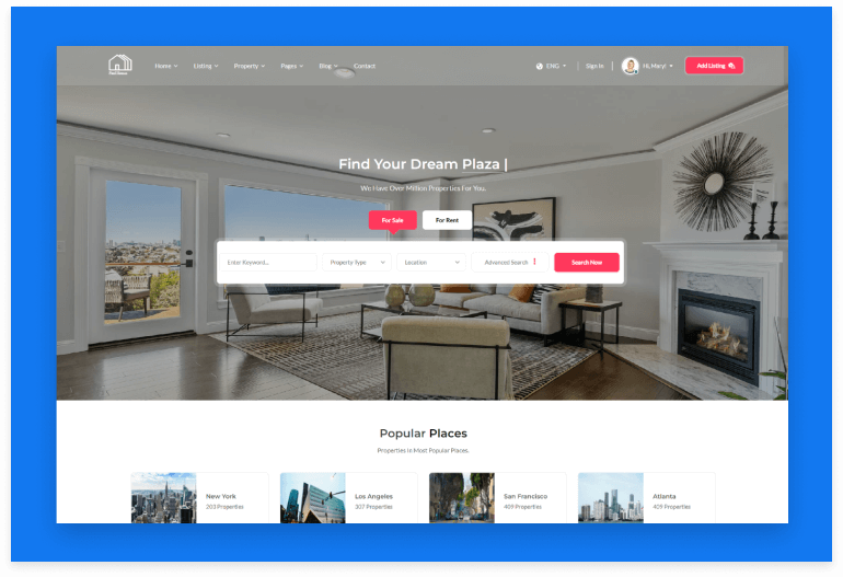 FindHouses - Real Estate Web Design Template