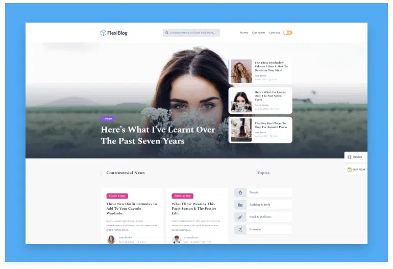 FlexiBlog - React Gatsby Multipurpose Blog template
