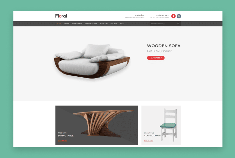 Floral – Furniture Store HTML Template