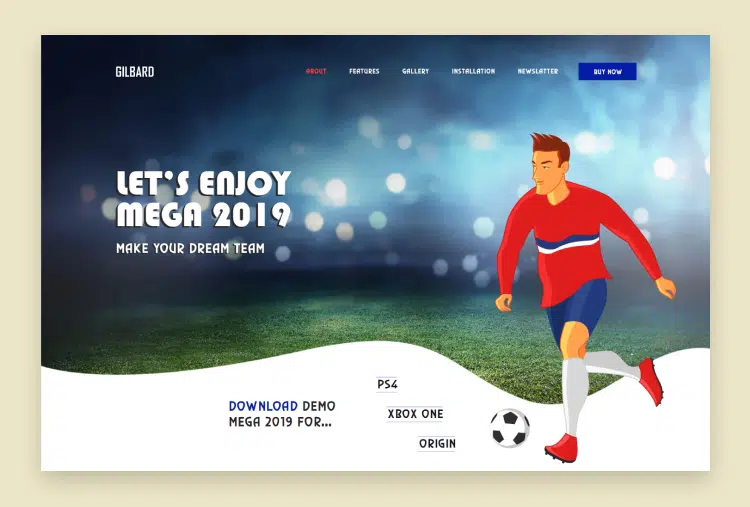 Gilbard Gaming Bootstrap 4 Template (HTML5)