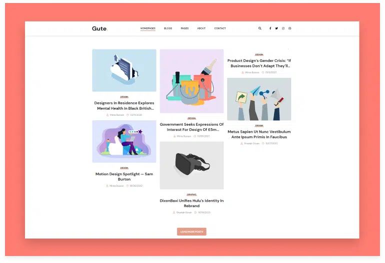 Gute - React NextJS Minimalist Blog Template
