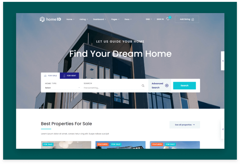 HomeID – Real Estate HTML Template