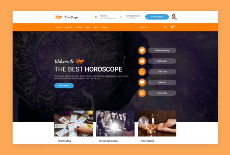 Horoscope - All in one Astrology and Numerology HTML Template