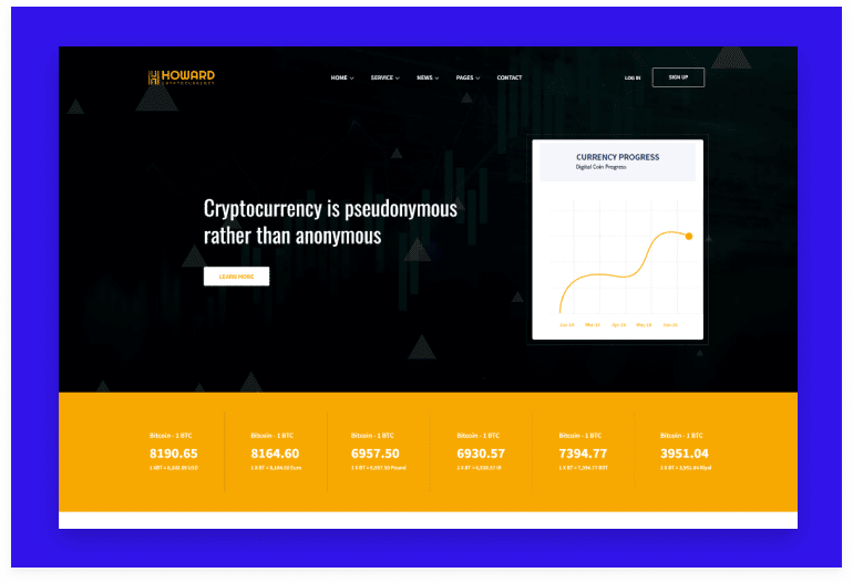 Howard- Crypto Currency React Template