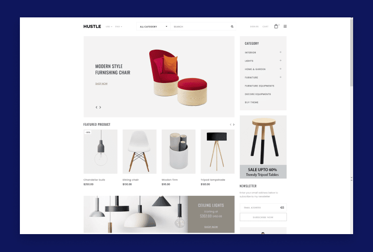 Hustle - Furniture Website Template