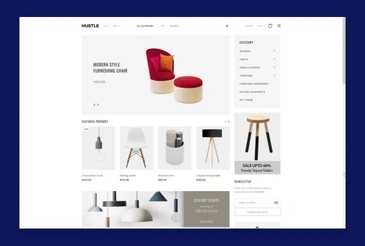 Hustle - Furniture Website Template