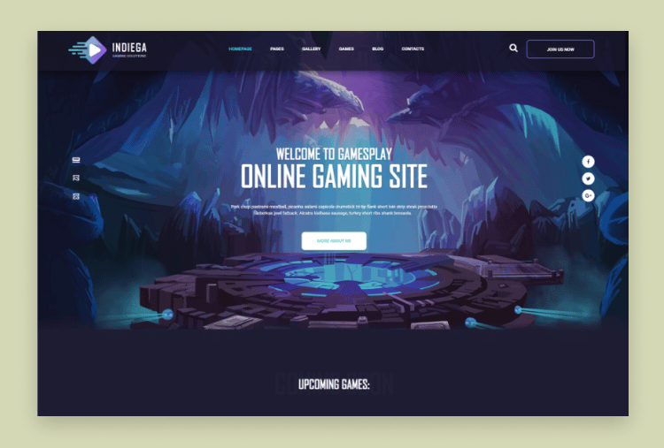 Indiega – Gaming HTML Template