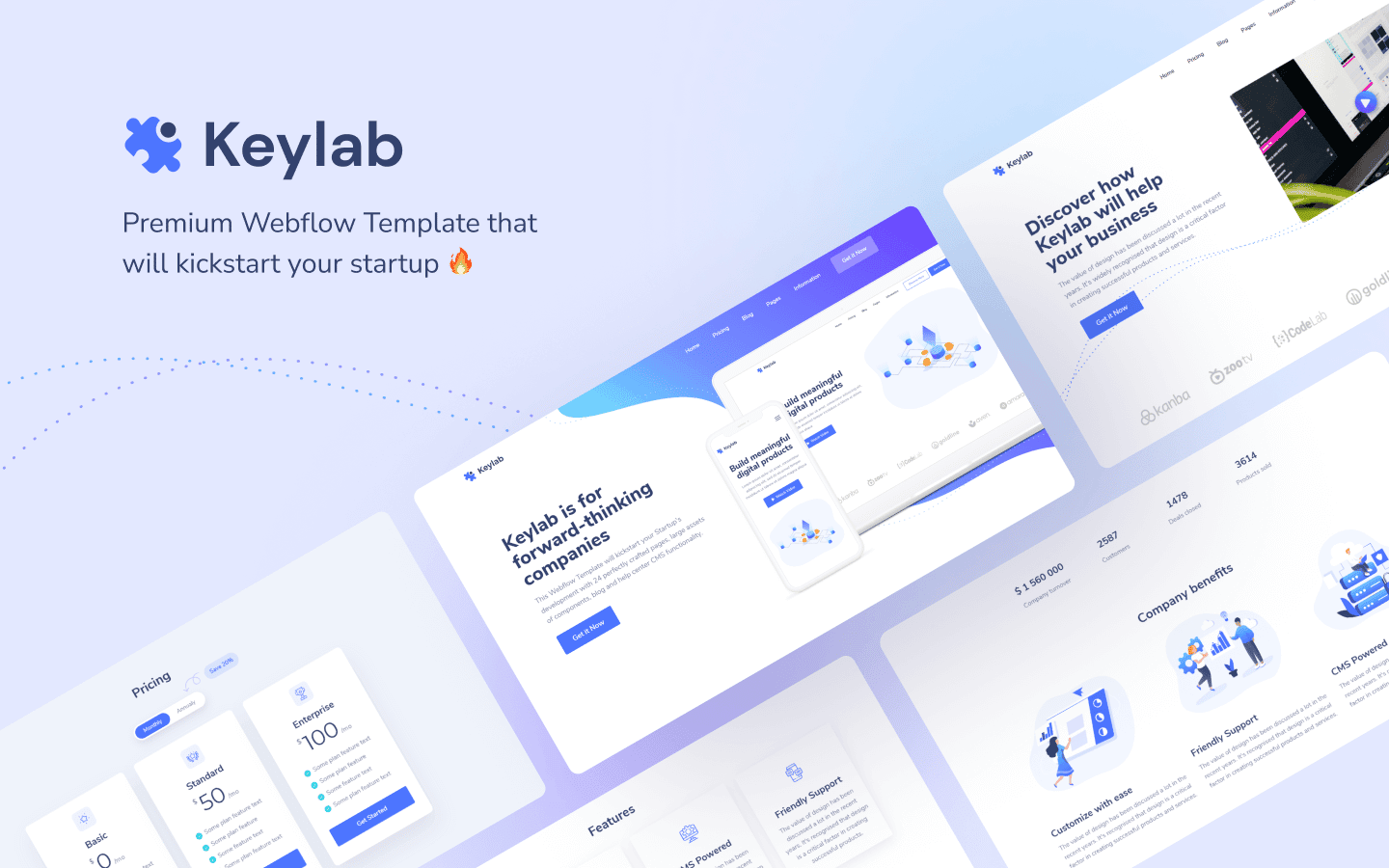 Keylab - Startup Webflow template