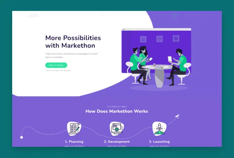 Markethon - Digital Marketing Agency Responsive HTML5 Template