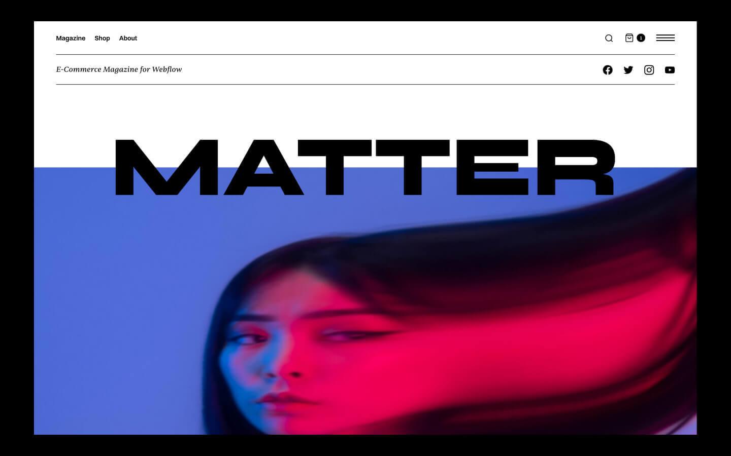 Matter - Magazine Webflow Template