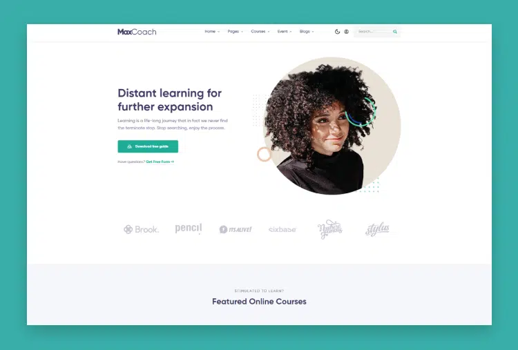 Vue Education Website Template - Maxcoach