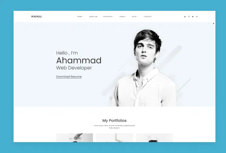 Minimau - React Portfolio Template