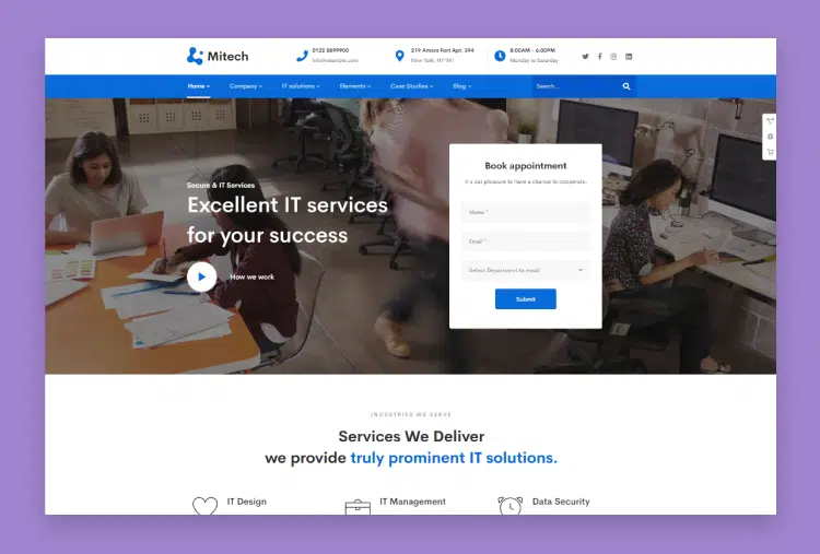 Mitech - IT Solutions And Services Company HTML Template