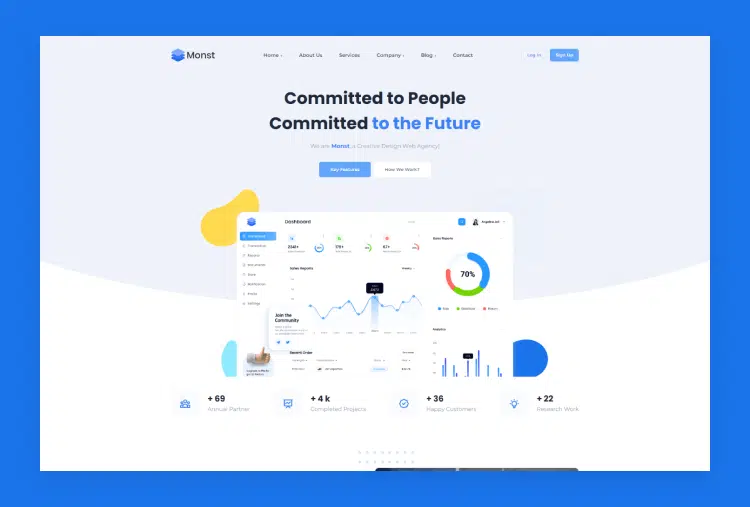 Monst - NextJS Tailwind CSS landing page