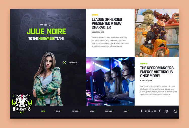 Necromancers - eSports Team HTML Template