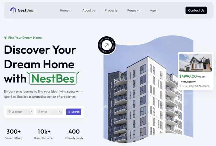 NestBes - Real Estate Website Template