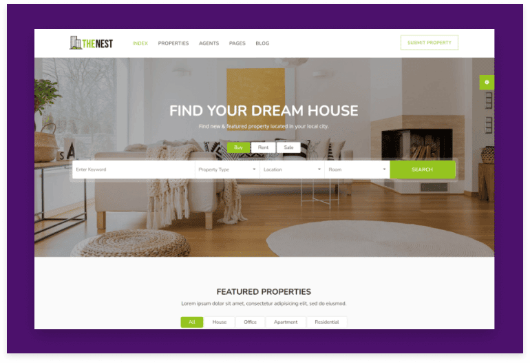 NEST - Simple Real Estate Website Template