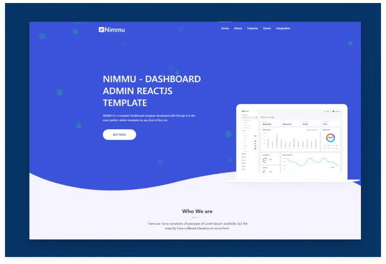 Nimmu - React Admin Template